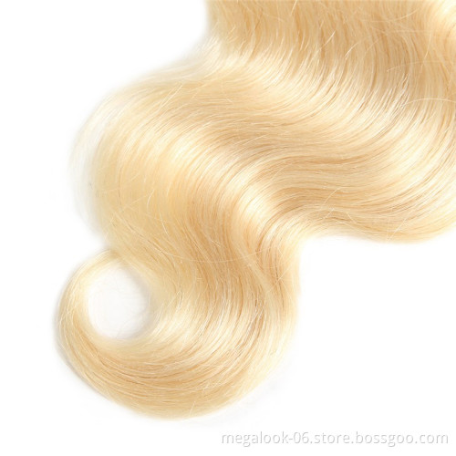 MEGALOOK 40 Inch Virgin Easy Single Silk Weft Honey Blonde Wholesale Brazilian Knot Hair Extensions South Africa